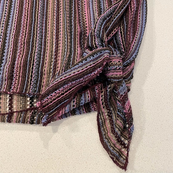 Becca Swim Knit Coverup Purple with Tied Knot! - Picture 5 of 9